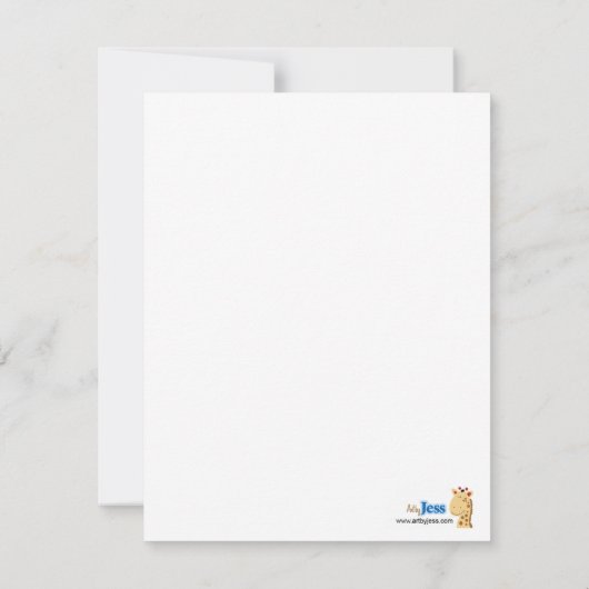 Ships Ahoy Mate Navy 4x5 Flatありがとうご注意 ノートカード (裏面)