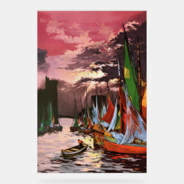 Ships in the Port of La Rochelle Art アクリルサイン