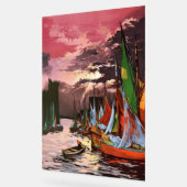 Ships in the Port of La Rochelle Art アクリルサイン (傾斜)