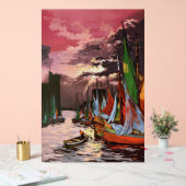 Ships in the Port of La Rochelle Art アクリルサイン (ウェディング)