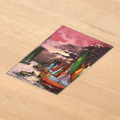 Ships in the Port of La Rochelle Art アクリル招待状 (レイダウン)