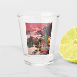 Ships in the Port of La Rochelle Art ショットグラス