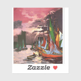 Ships in the Port of La Rochelle Art シール