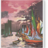 Ships in the Port of La Rochelle Art シール (正面)