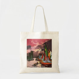 Ships in the Port of La Rochelle Art トートバッグ