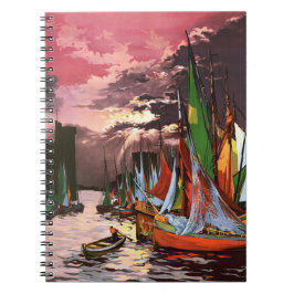 Ships in the Port of La Rochelle Art ノートブック