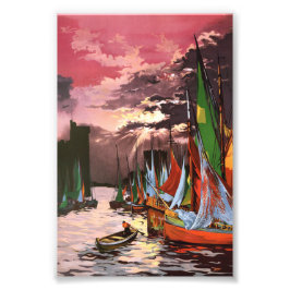 Ships in the Port of La Rochelle Art フォトプリント