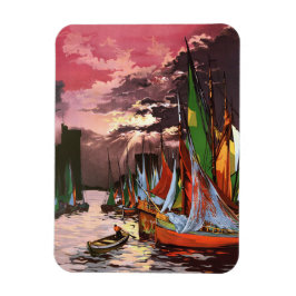 Ships in the Port of La Rochelle Art マグネット