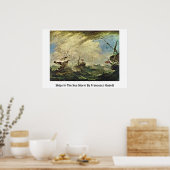 Ships In The Sea Storm By Francesco Guardi ポスター (キッチン)