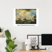 Ships In The Sea Storm By Francesco Guardi ポスター (ホームオフィス)