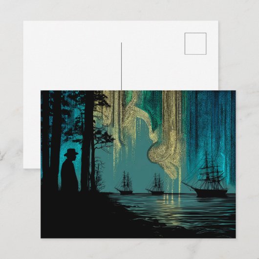 Ships under the Northern Lights ポストカード (正面/裏面)