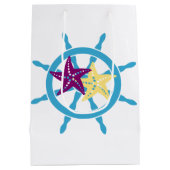 Shipwheel & Starfish ミディアムペーパーバッグ (裏面)