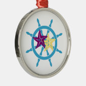 Shipwheel & Starfish メタルオーナメント (右)