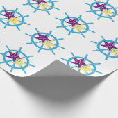 Shipwheel & Starfish ラッピングペーパー (角)