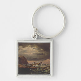 Shipwreck on the Norwegian Coast by Johan Dahl  キーホルダー