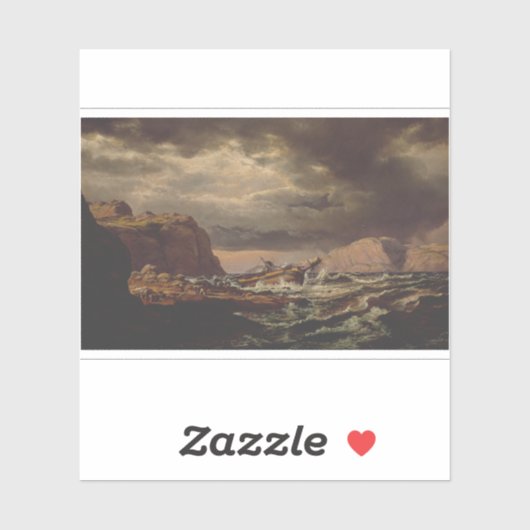 Shipwreck on the Norwegian Coast by Johan Dahl  シール (シート)