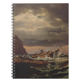 Shipwreck on the Norwegian Coast by Johan Dahl  ノートブック