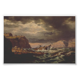 Shipwreck on the Norwegian Coast by Johan Dahl  フォトプリント