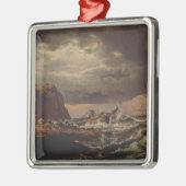 Shipwreck on the Norwegian Coast by Johan Dahl  メタルオーナメント (左)