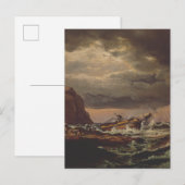 Shipwreck on the Norwegian Coast by Johan Dahl  案内ポストカード (正面/裏面)