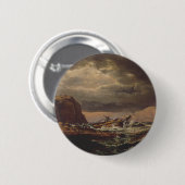 Shipwreck on the Norwegian Coast by Johan Dahl  缶バッジ (正面&裏面)