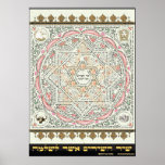 Shir ha Shirim ~ Tikkun Chava Poster, All Sizes ポスター<br><div class="desc">Here is the entire Song of Solomon, the "Song of Songs, " also known of as the "Canticles." Every letter of the Song is arranged in sacred geometry in this poster, which is the cover of my forthcoming book. This version of the poster includes the five pointed pentacle, thus completing...</div>