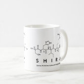 Shiraペプチド名mug コーヒーマグカップ (正面右)