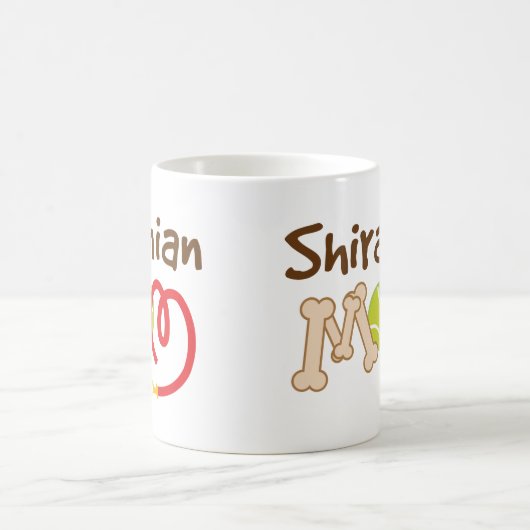 Shiranian犬の品種お母さんのギフト コーヒーマグカップ (中央)