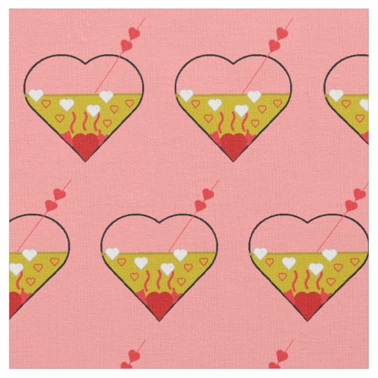 Shirleyの寺院のハート ファブリック (クローズアップ)