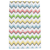 Shirleyテイラー著パステル調のシェブロン低下の影 ミディアムペーパーバッグ (正面)