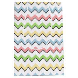 Shirleyテイラー著パステル調のシェブロン低下の影 ミディアムペーパーバッグ