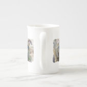 Shirleyテイラー著ピット・ブルのBrindle子犬 ボーンチャイナマグカップ (裏面)