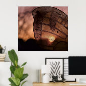 Shirleyテイラー著日没の蝶 ポスター (ホームオフィス)