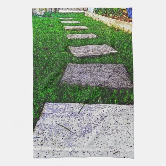 Shirleyテイラー著飛石 キッチンタオル (縦)