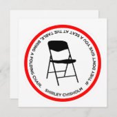 Shirley Chisholm Folding Chair Quote Empowering シーズンカード (正面/裏面)