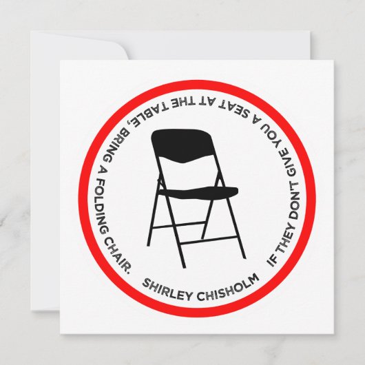 Shirley Chisholm Folding Chair Quote Empowering シーズンカード (正面)