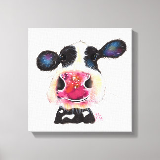SHiRLeY MacARTHuRによるNoSeY CoW ' BuBBLeS ' キャンバスプリント