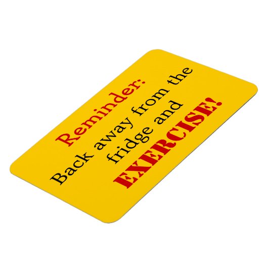 Shirley Taylorによるエクササイズへのリマインダー マグネット (左側)