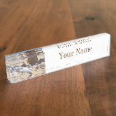 Shirley Taylorによるビーチの貝殻 デスクネームプレート (側面)