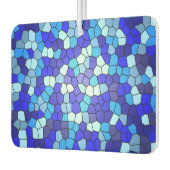 Shirley Taylorによるブルーステンドグラスの色合い カーエアーフレッシュナー (左)