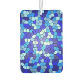 Shirley Taylorによるブルーステンドグラスの色合い カーエアーフレッシュナー (裏面)