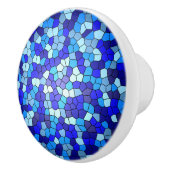 Shirley Taylorによるブルーステンドグラスの色合い セラミックノブ (右)