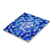 Shirley Taylorによるブルーステンドグラスの色合い タイル (側面)