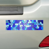 Shirley Taylorによるブルーステンドグラスの色合い バンパーステッカー (車上)