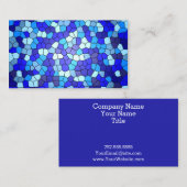 Shirley Taylorによるブルーステンドグラスの色合い 名刺 (正面/裏面)