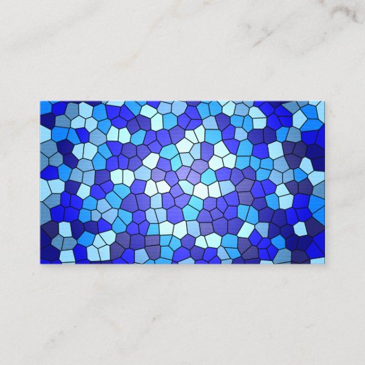 Shirley Taylorによるブルーステンドグラスの色合い 名刺 (正面)