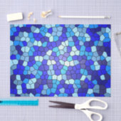 Shirley Taylorによるブルーステンドグラスの色合い 薄葉紙 (クラフト)