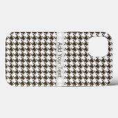 Shirley Taylorによる千鳥格子のブラウンコンビネーション Case-Mate iPhoneケース (裏面 (横))