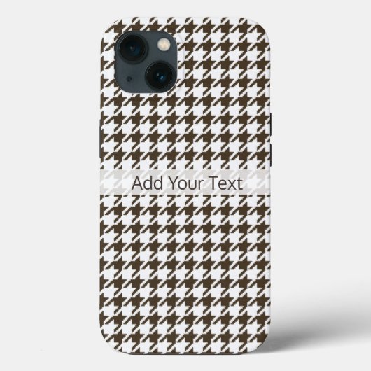 Shirley Taylorによる千鳥格子のブラウンコンビネーション Case-Mate iPhoneケース (裏面)