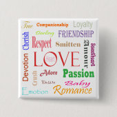 Shirley Taylorによる愛の同義語 缶バッジ (正面)